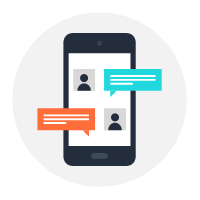 image of mobile phone chat icon